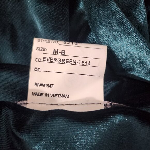 2/$50 Social Bridesmaids Lux Velvet Evergreen Slip Maxi Dress Size M | Elegant - Picture 6 of 8